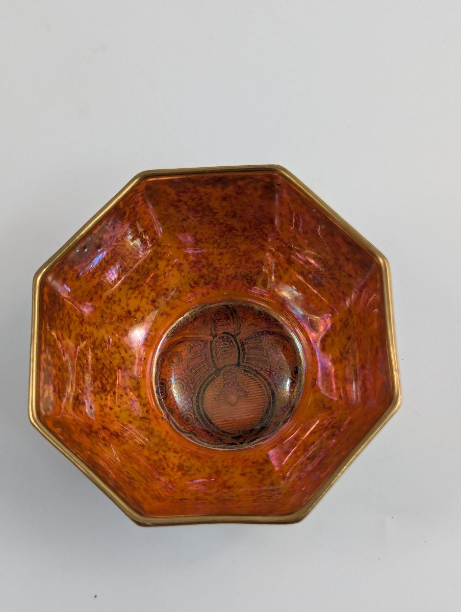 Bol Octogonal à Papillons Daisy Makeig-jones Lustre, Wedgwood, Vers 1914 -photo-6