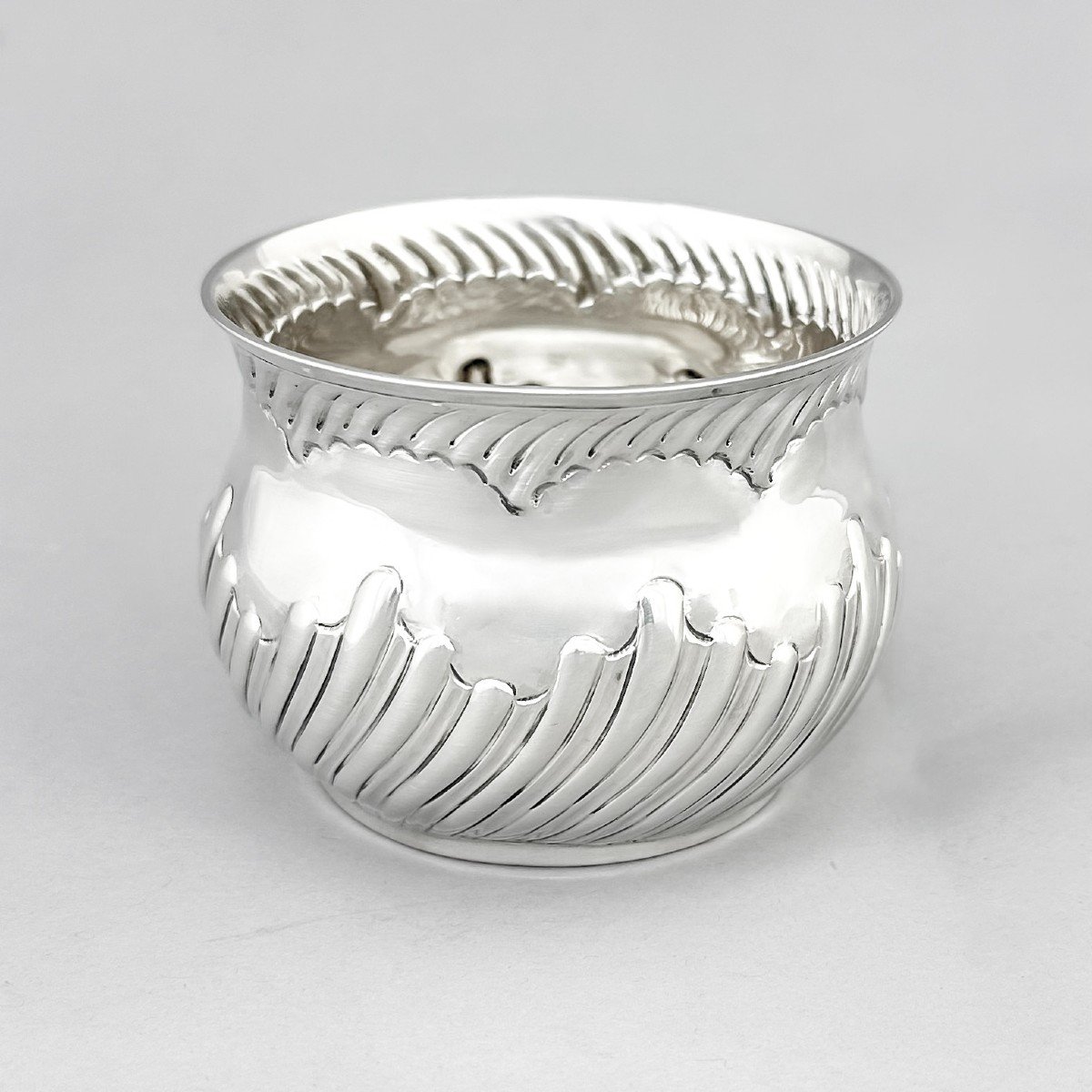  Sucrier Victorien En Argent Massif, 1882, 107 G  -photo-2