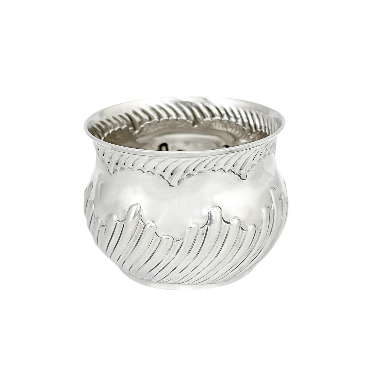  Sucrier Victorien En Argent Massif, 1882, 107 G  
