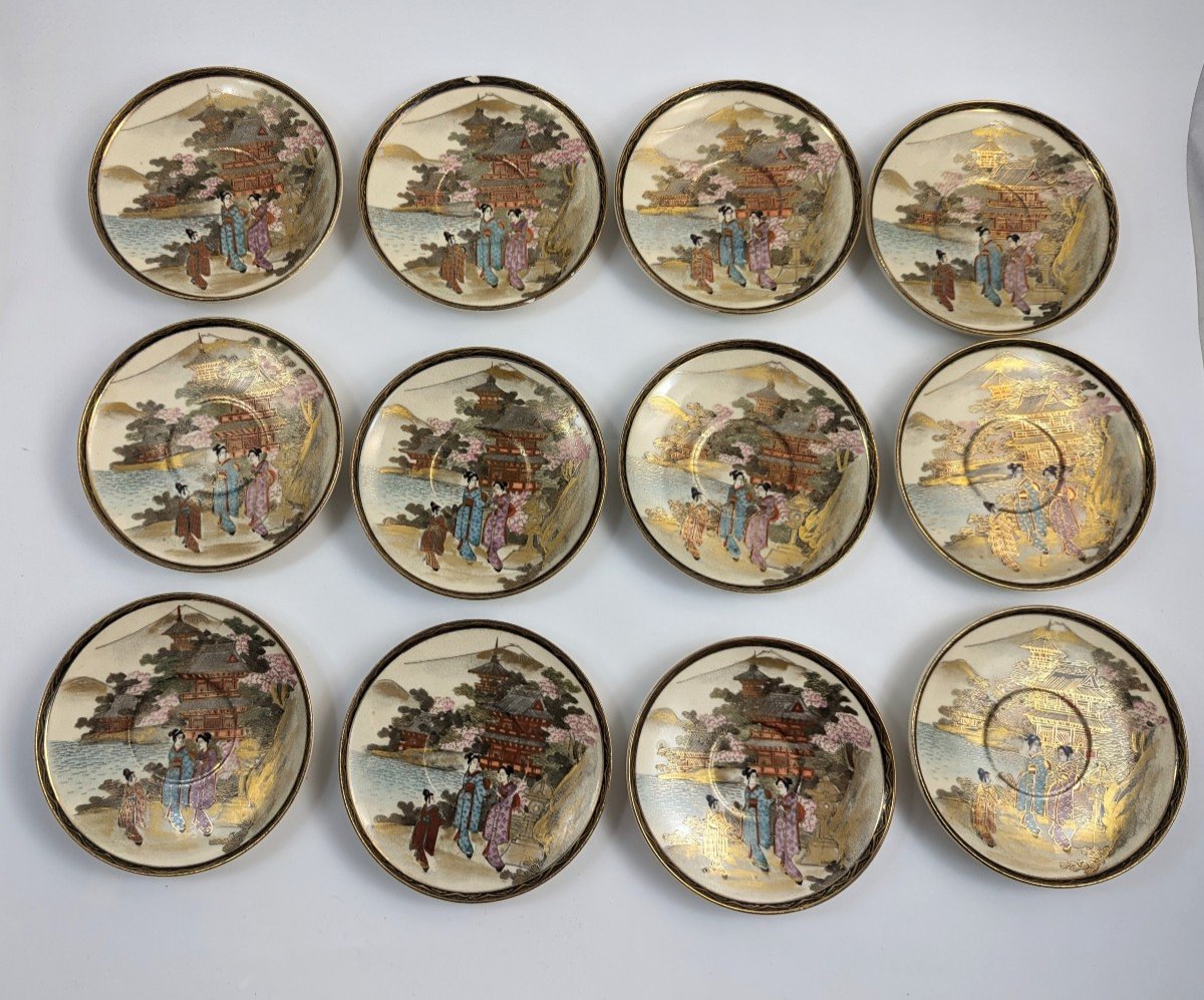 Satsuma Tea Set By Taniguchi, Japan, C. 1921-photo-3