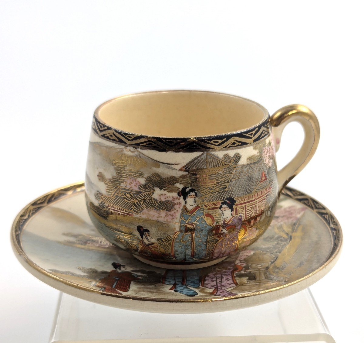 Satsuma Tea Set By Taniguchi, Japan, C. 1921-photo-8