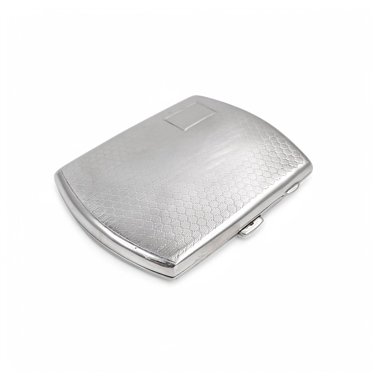 Ancien étui à Cigarettes Ou à Cartes En Argent Sterling Doré époque Art Deco-photo-1