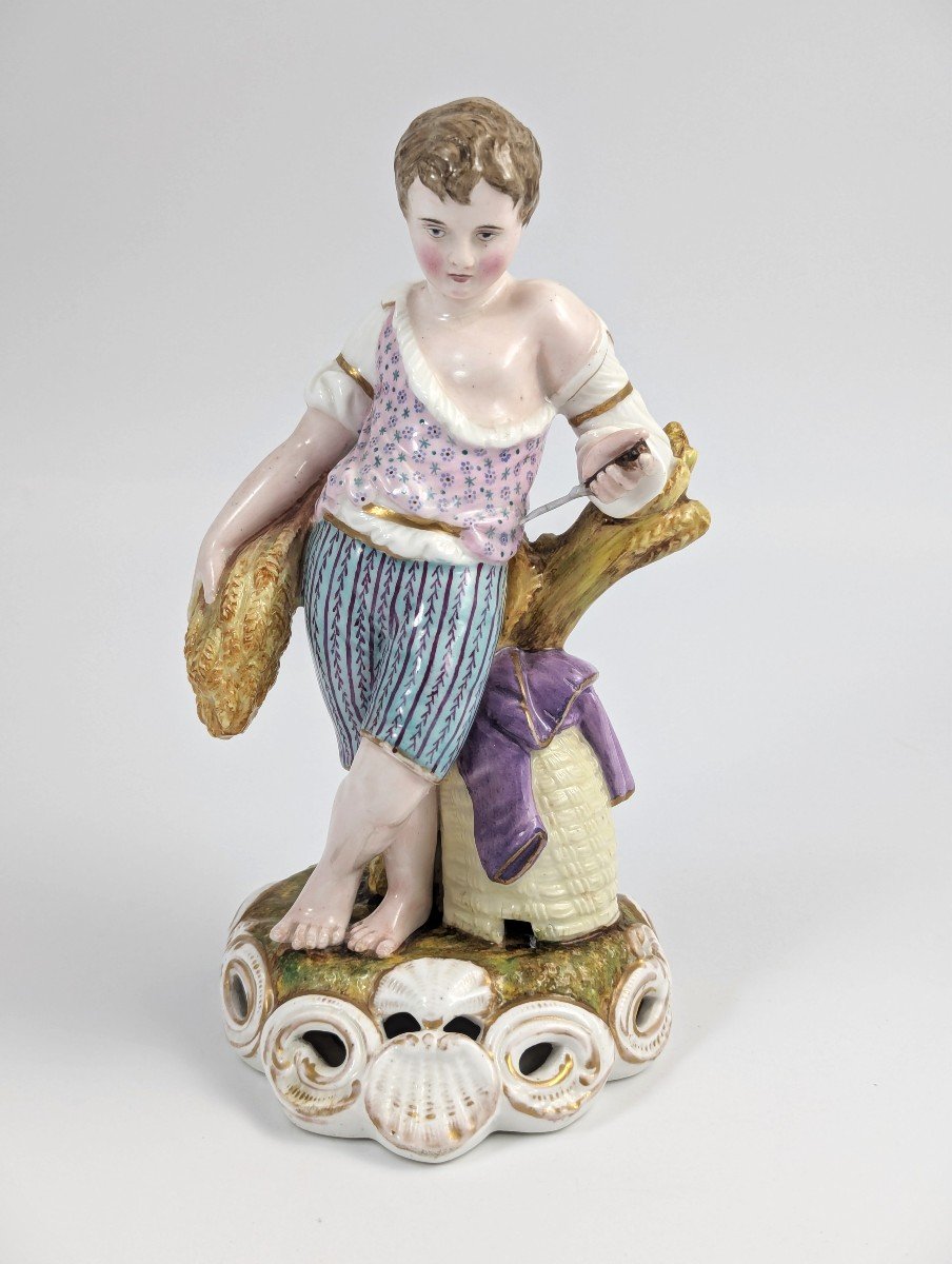Rare Figurine En Porcelaine De Style Derby, XIXe Siècle.