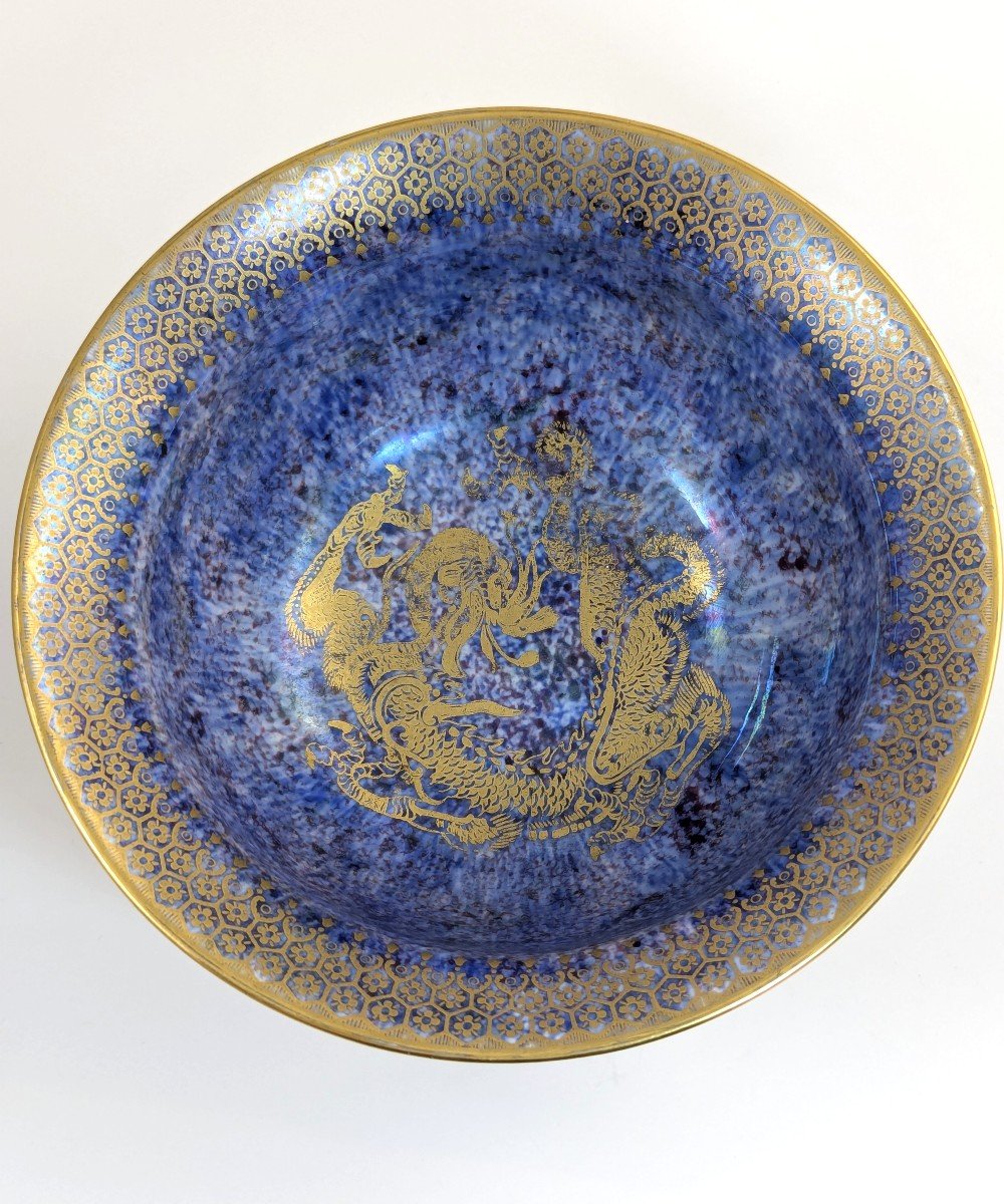 Daisy Makeig-Jones Bol En Céramique Lustrée Orange Moucheté, Wedgwood, Vers 1915-1920-photo-2