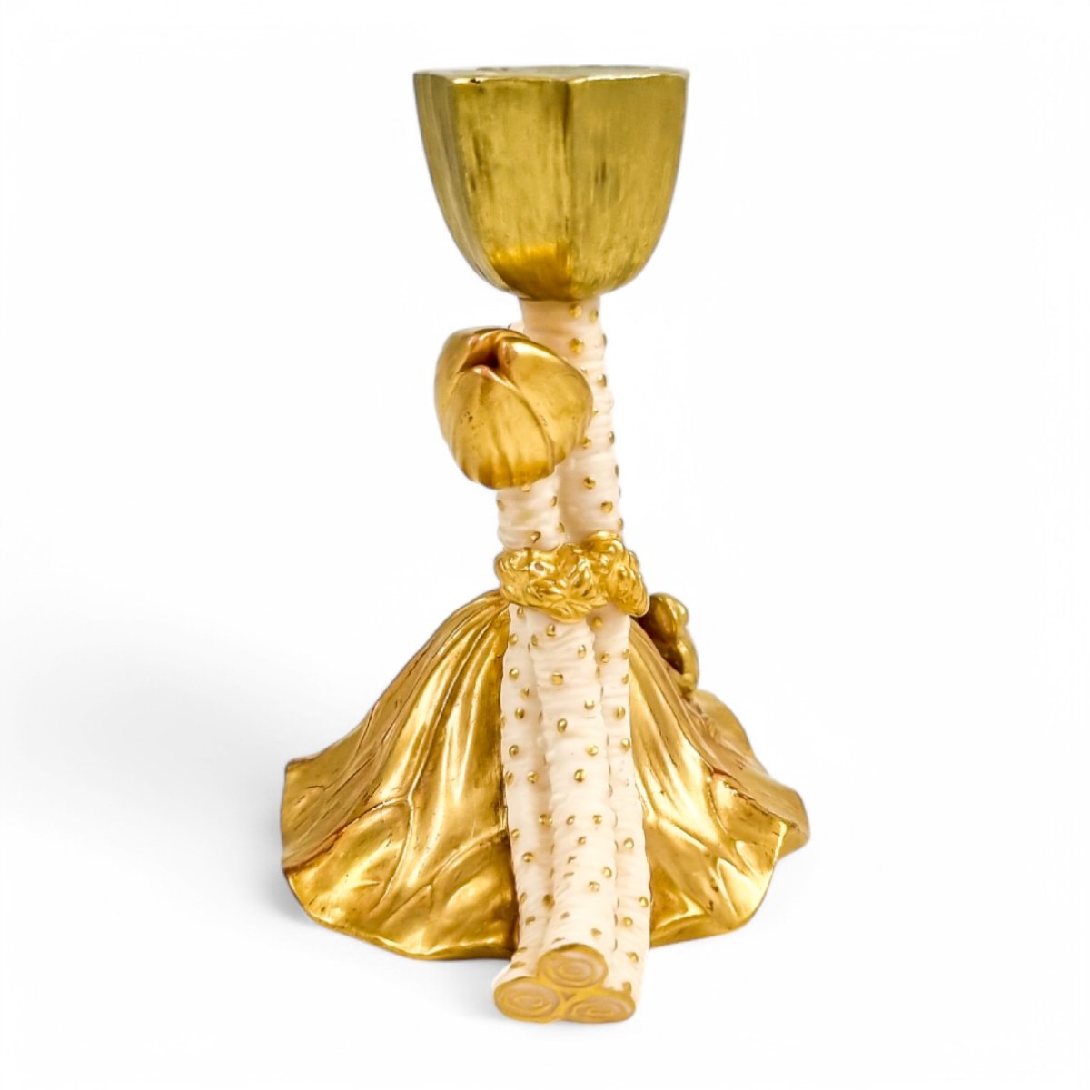 Chandelier En Porcelaine Royal Worcester Victorien – Grenouille Sur Nénuphar, Style Esthétique-photo-4