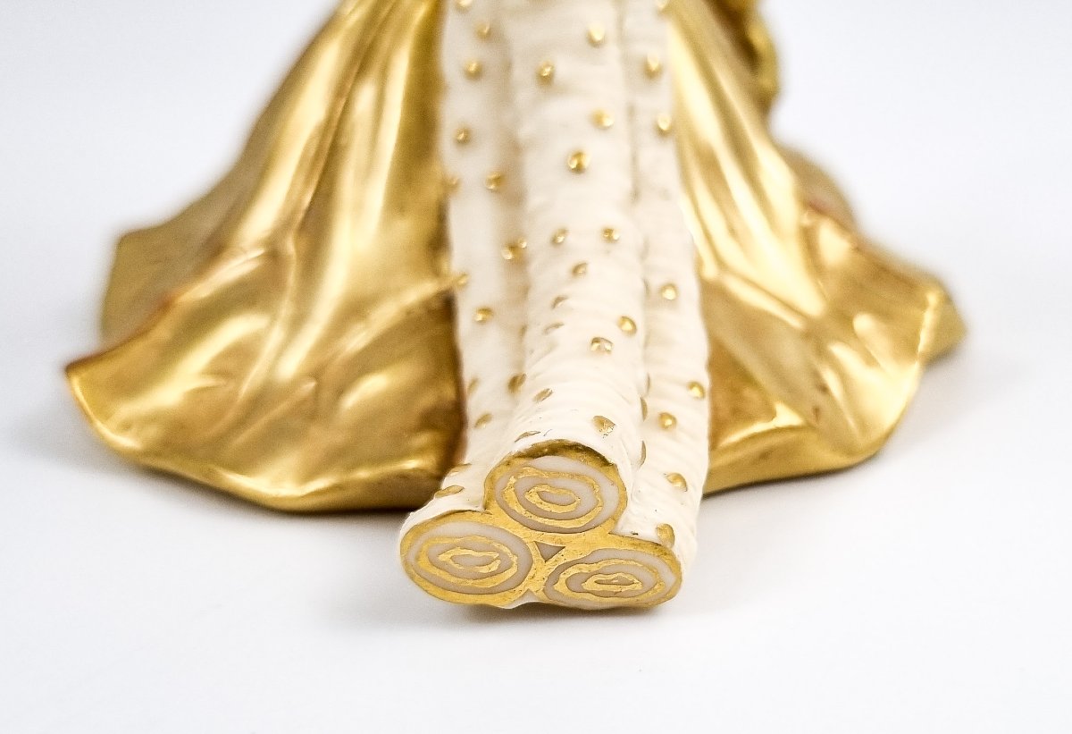 Chandelier En Porcelaine Royal Worcester Victorien – Grenouille Sur Nénuphar, Style Esthétique-photo-1