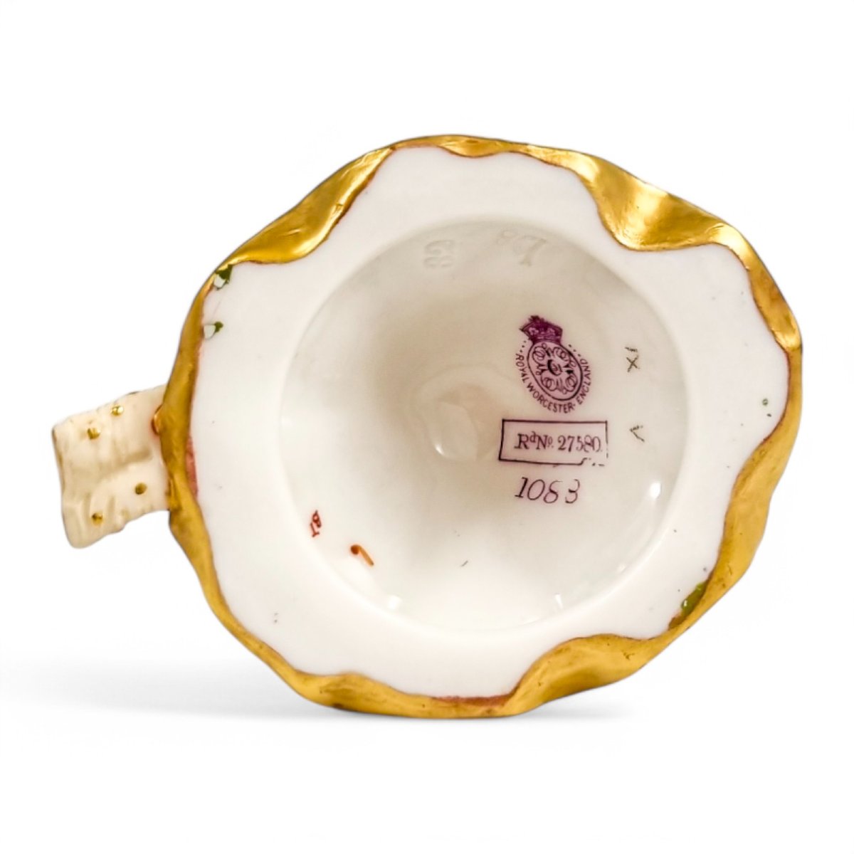 Chandelier En Porcelaine Royal Worcester Victorien – Grenouille Sur Nénuphar, Style Esthétique-photo-6