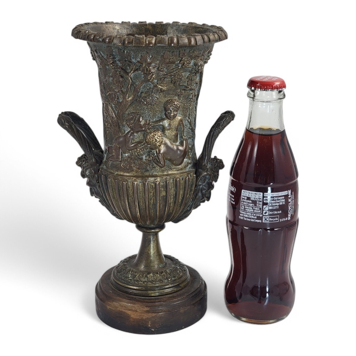 Art Nouveau Italian Bronze Amphora, Children & Grapevine Design, Late 19th/early 20th Century-photo-4