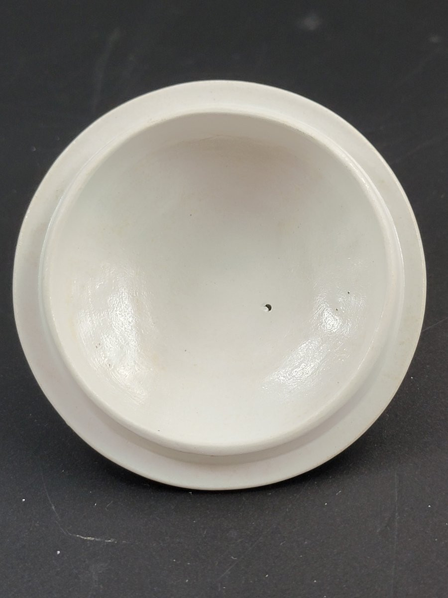 Rare Antique Wedgwood Hexagonal White Stoneware Teapot, C.1820-photo-7