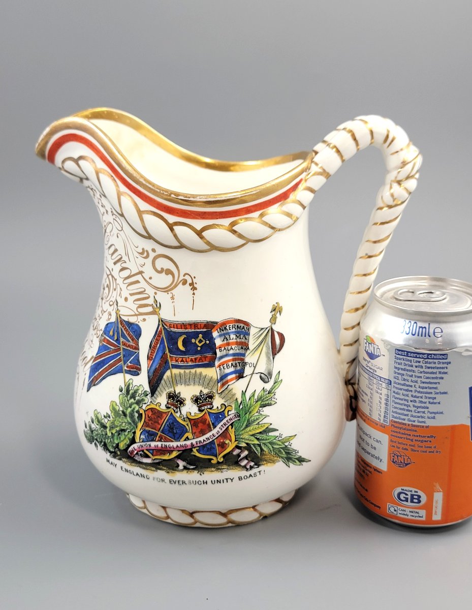 Pichet Staffordshire Guerre De Crimée « Alliance », G.f. Bowers, Vers 1857-photo-6