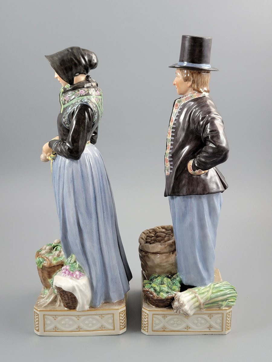 Paire De Figurines Royal Copenhagen Costumes Amager 12102 & 12103-photo-3