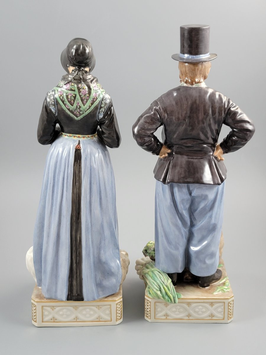 Paire De Figurines Royal Copenhagen Costumes Amager 12102 & 12103-photo-1