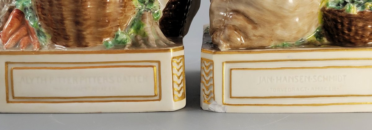 Paire De Figurines Royal Copenhagen Costumes Amager 12102 & 12103-photo-8