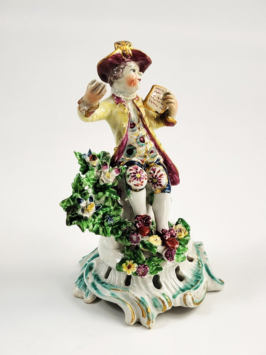 Statuette En Porcelaine De Bow – Jeune Chanteur, Vers 1765-photo-3