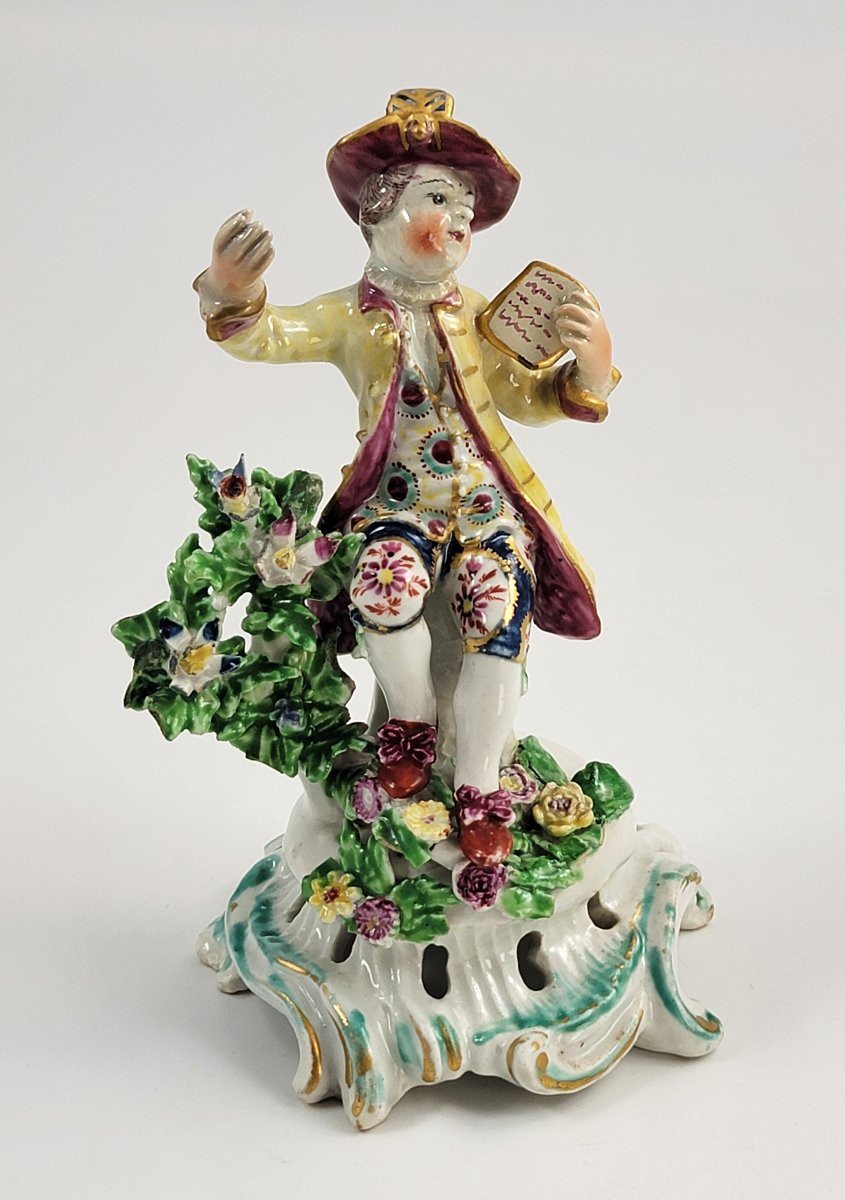 Statuette En Porcelaine De Bow – Jeune Chanteur, Vers 1765-photo-4
