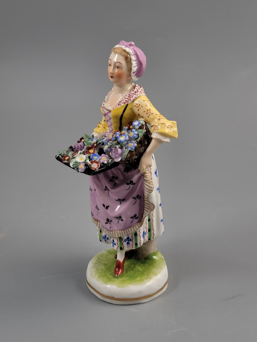 Antique Dressel Kister Porcelain Figurine With Ludwigsburg Mark, C.1903