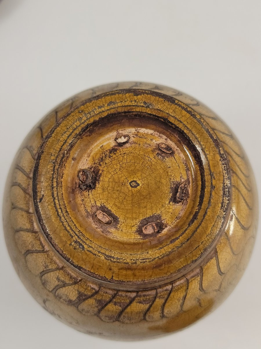 Rare 19thc Chinese Folk Stoneware Jar With Bird-form Lid – Southern Kilns-photo-5