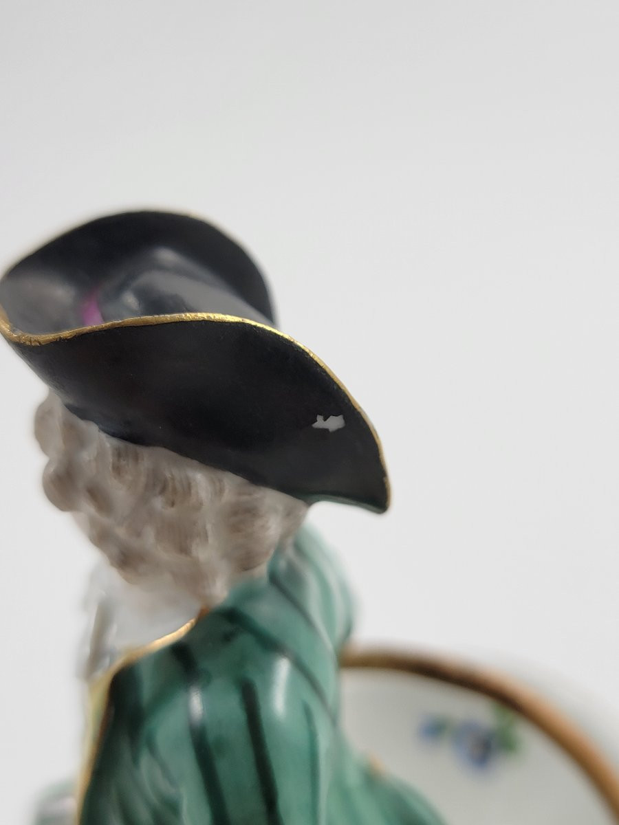 Salieres Doubles en Porcelaine de Meissen, Rococo, Modèle Kändler, Marque Épées, vers 1830-photo-5