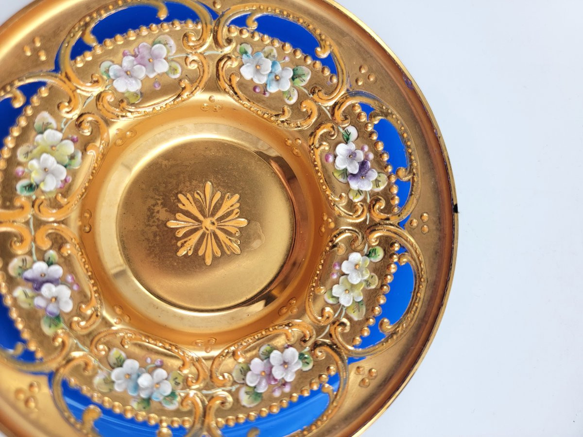 Antique Bohemian Glass Tea Set, Attributed To Moser, Karlsbad, C. 1890-photo-3