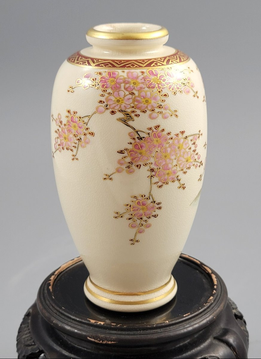 Vase Satsuma petit format, Fuji, marque Heian, Kyoto, Japon, vers 1890-photo-4