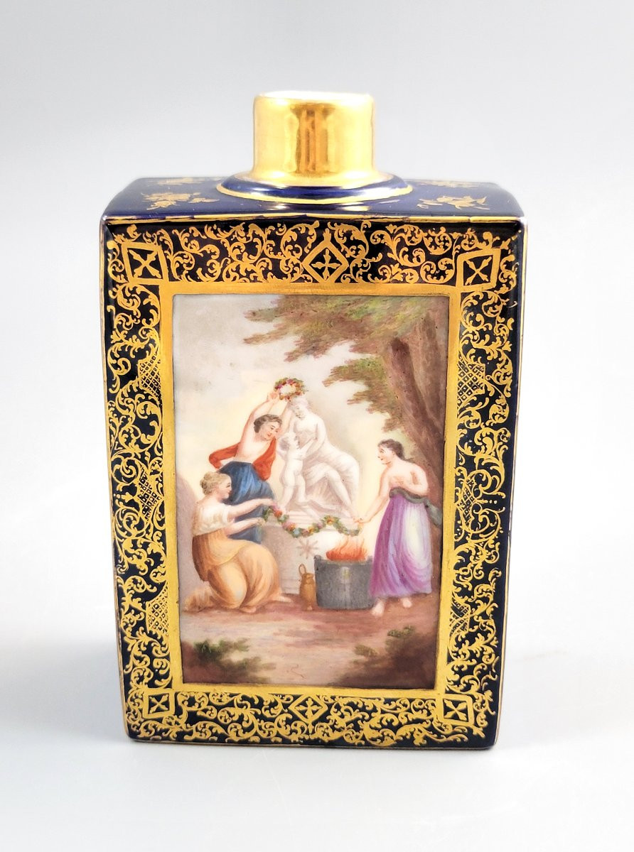 Boîte à Thé en Porcelaine de Vienne, Scènes Mythologiques, vers 1880-photo-3