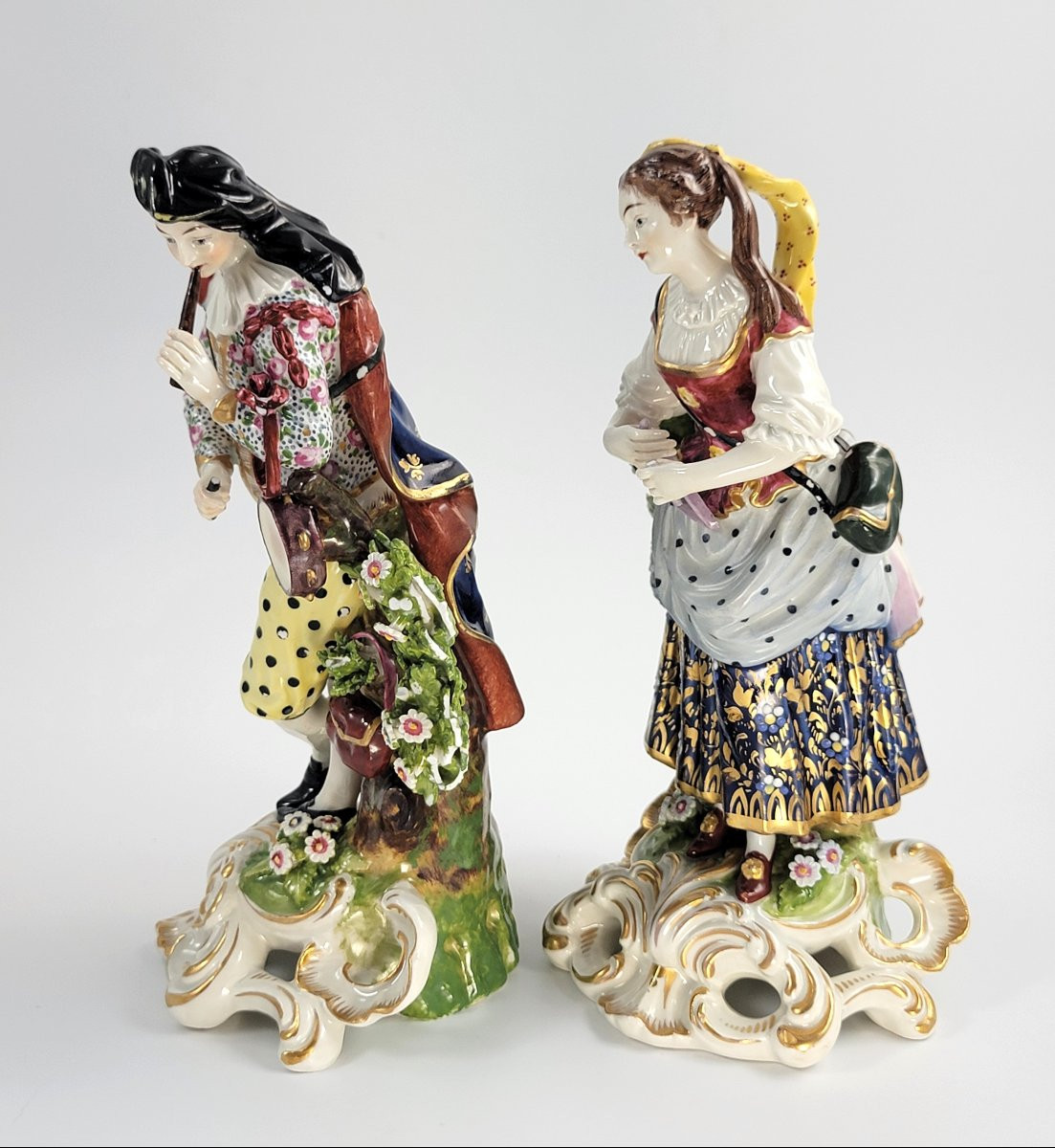 Paire de figurines en porcelaine, Samson, Paris, vers 1880, après Derby -photo-2