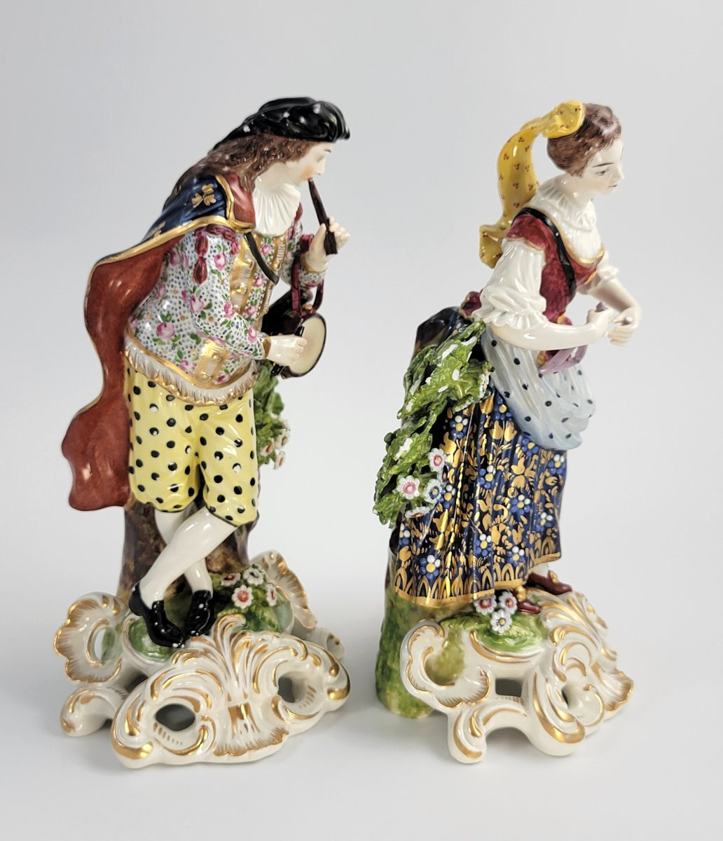 Paire de figurines en porcelaine, Samson, Paris, vers 1880, après Derby -photo-1