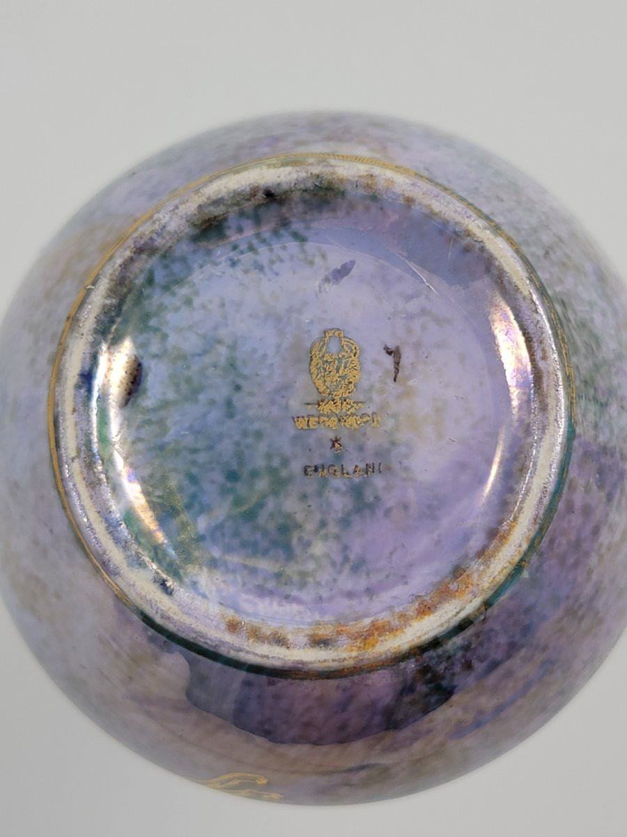 Vase Wedgwood Lustre Makeig-Jones, Lung Ma, Violet, Vers 1915, Rareté, Investissement-photo-3