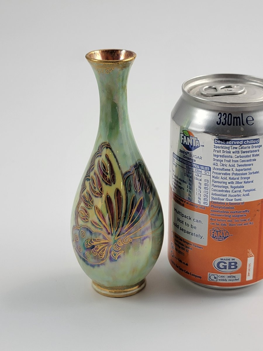 Makeig-Jones Wedgwood Lustre, Vase Z4832, Papillons, Rare-photo-4