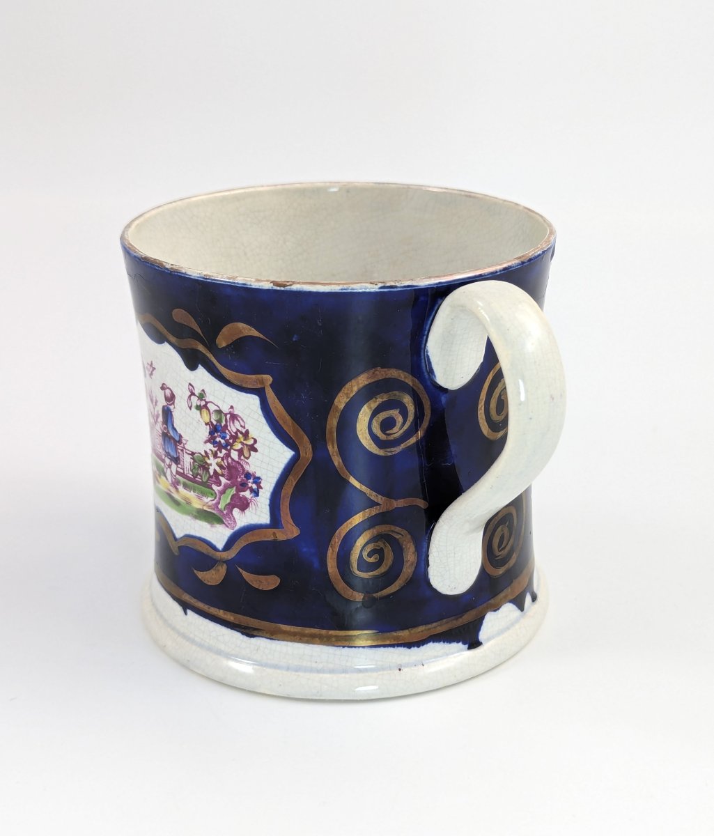 Coupe à Deux Anses en Faïence Pearlware, Staffordshire, Chinoiseries, vers 1820-photo-2