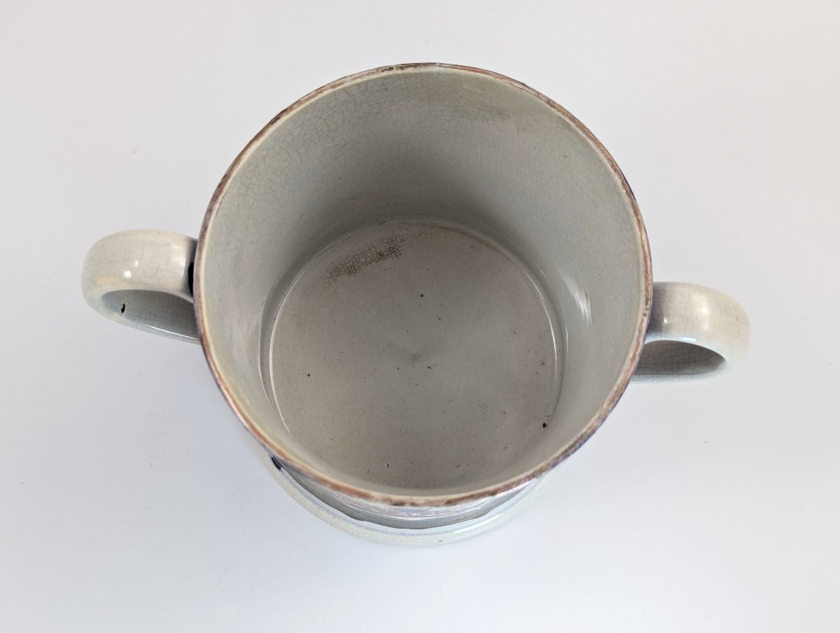 Coupe à Deux Anses en Faïence Pearlware, Staffordshire, Chinoiseries, vers 1820-photo-4