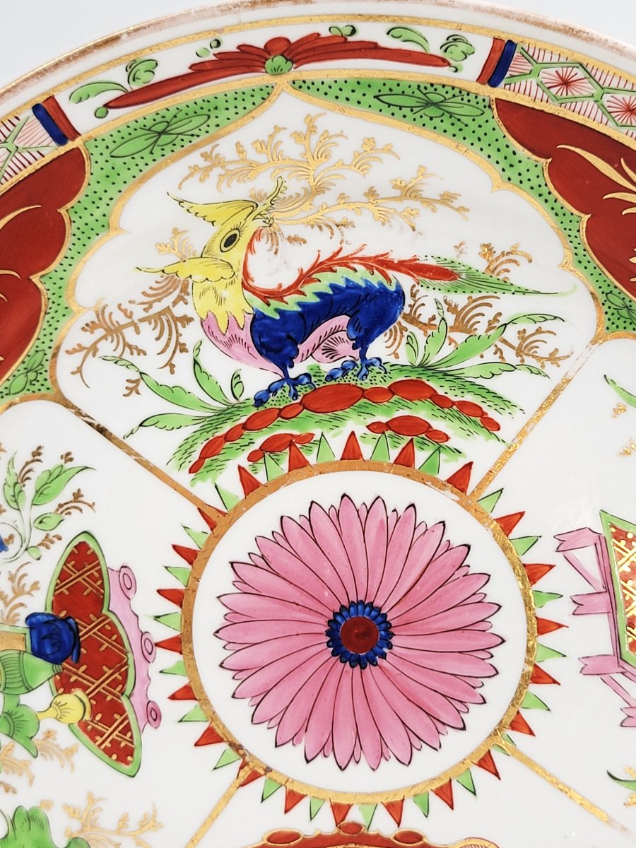 Assiette Chamberlain Worcester «Dragon in Compartments», Angleterre, vers 1815-photo-3