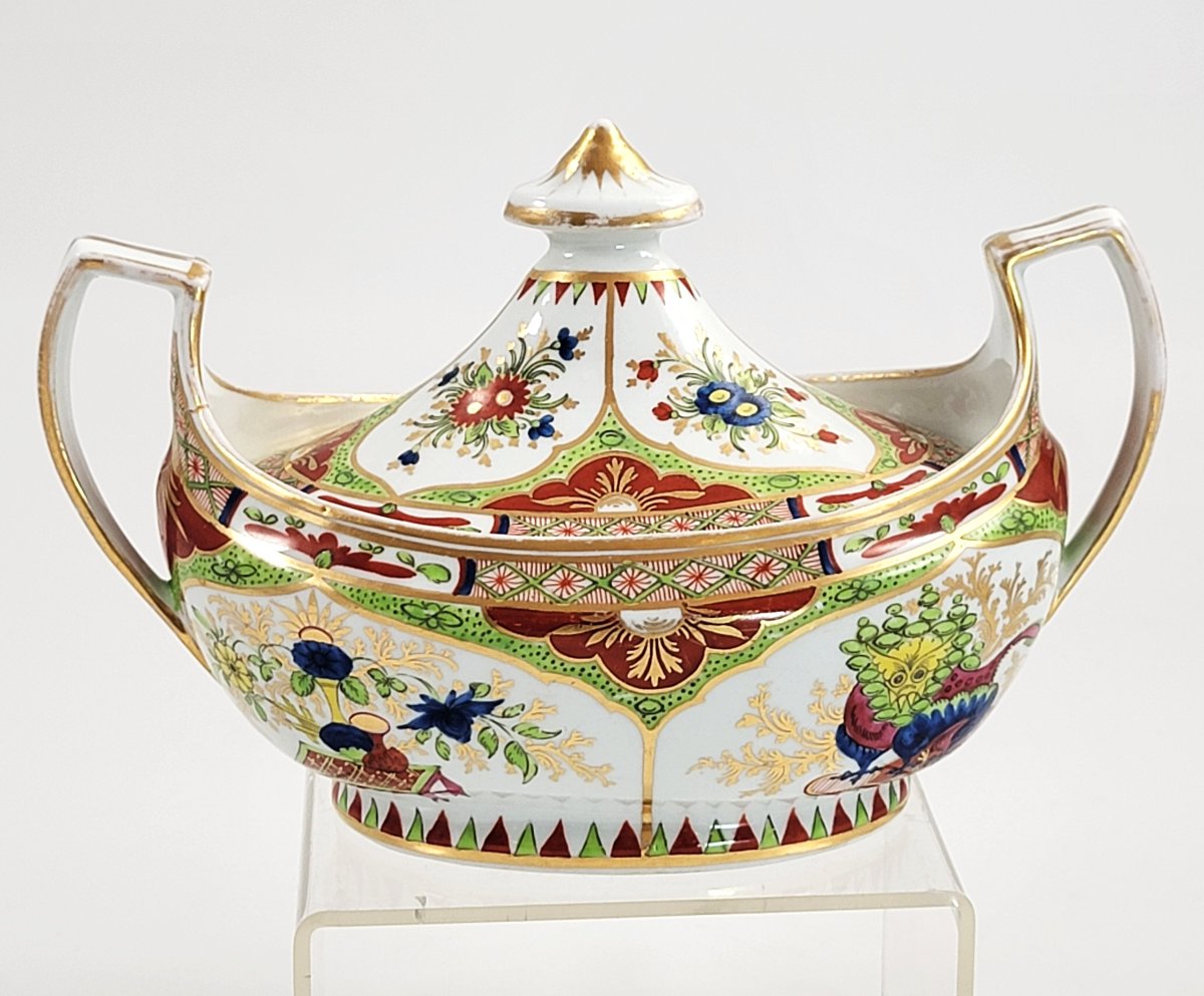 Sucrier Chamberlain Worcester «Dragon in Compartments», Angleterre, vers 1815-photo-4