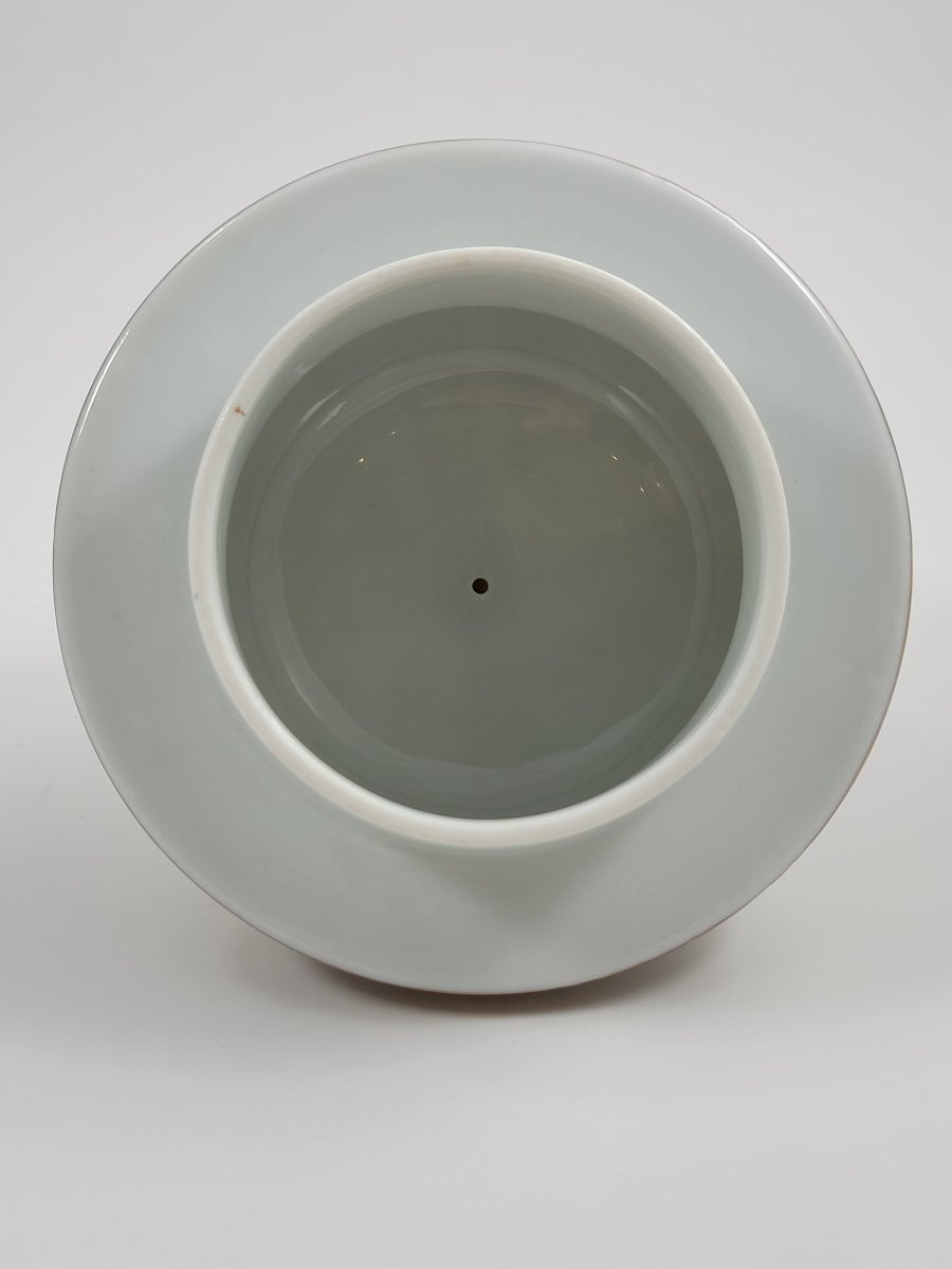  Vase couvert en porcelaine de Helena Wolfsohn, scènes Watteau et turquoise, vers 1880-photo-6