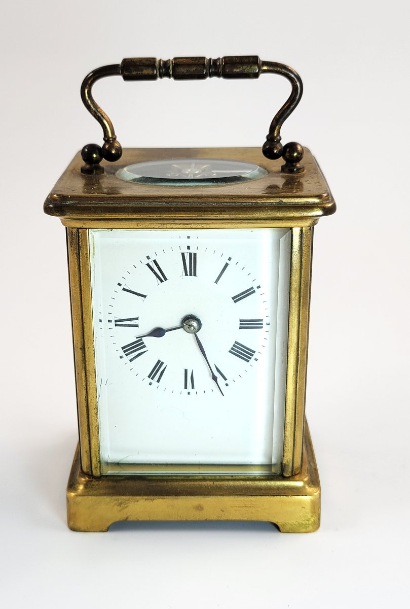 Pendule de voyage française authentique par Delepine-Barrois, Paris, vers 1890–1910-photo-2