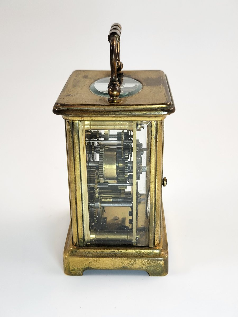 Pendule de voyage française authentique par Delepine-Barrois, Paris, vers 1890–1910-photo-3