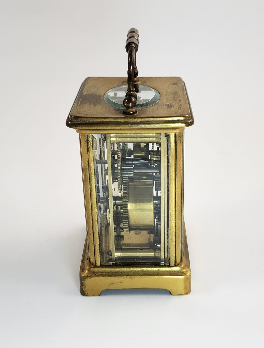 Pendule de voyage française authentique par Delepine-Barrois, Paris, vers 1890–1910-photo-1