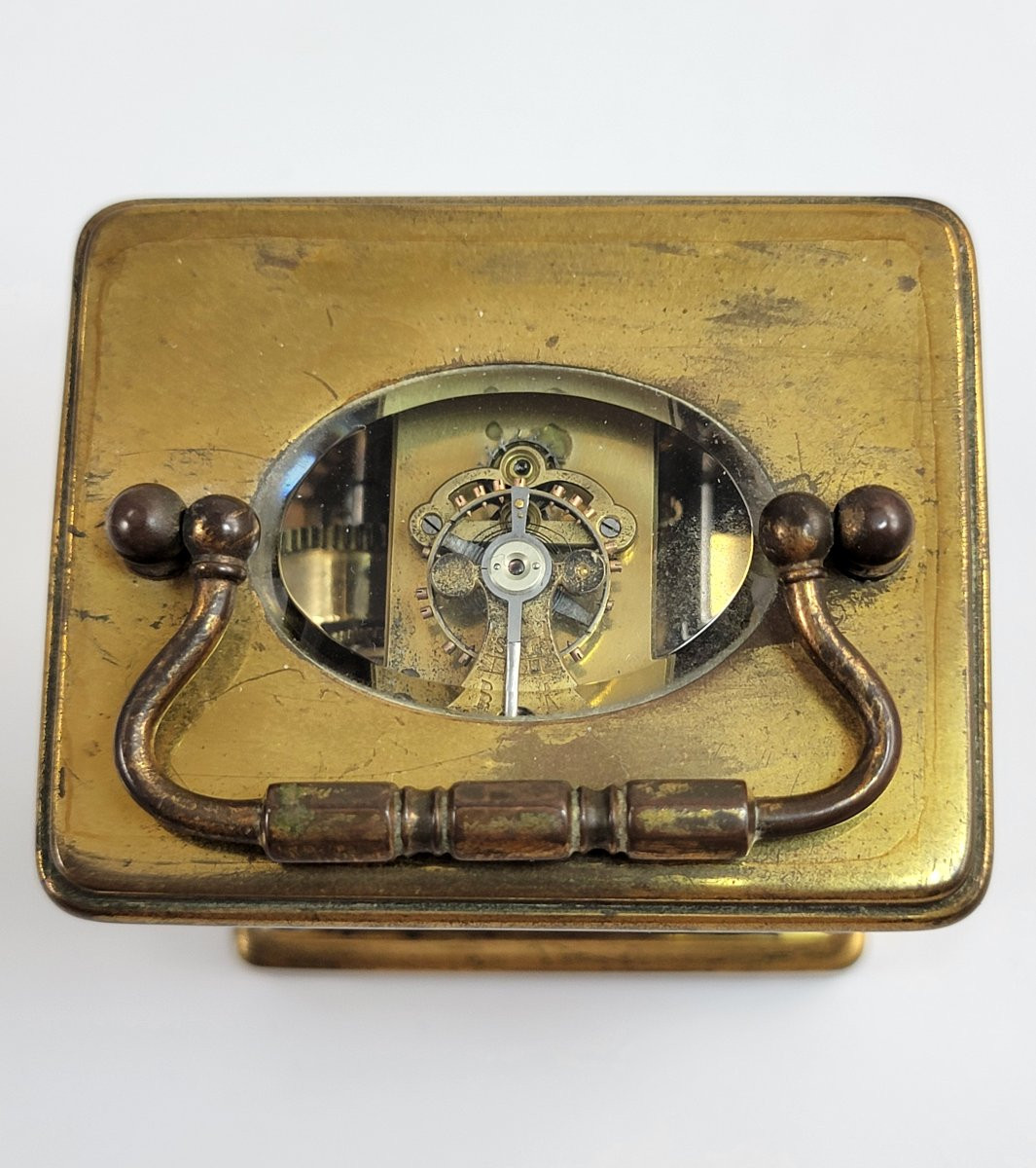 Pendule de voyage française authentique par Delepine-Barrois, Paris, vers 1890–1910-photo-2