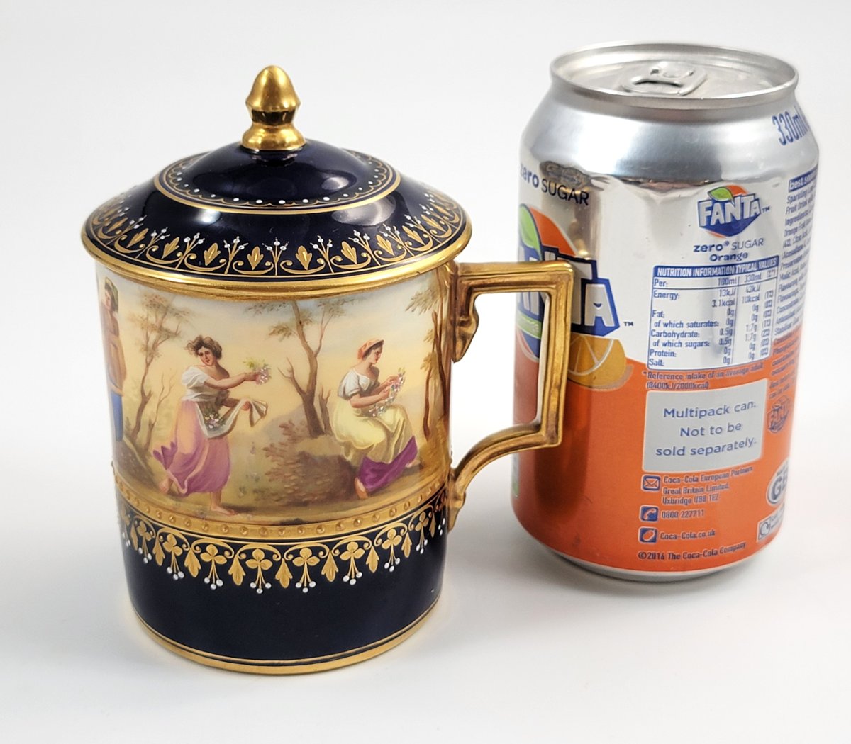Sucrier à chocolat en porcelaine de Vienne avec scènes allégoriques, vers 1880-photo-7