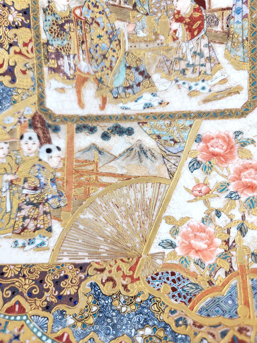 Kyoto Satsuma Plate, Yabu Meizan Circle, C. 1885-photo-3