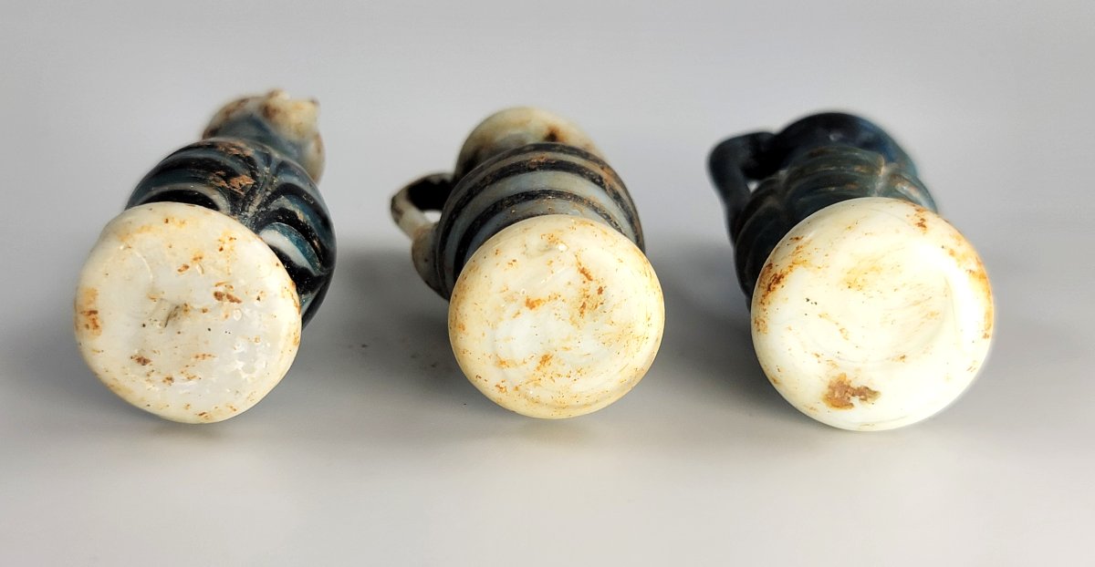 Lot de 4 flacons antiques romains en verre,  II–IIIe s.-photo-4