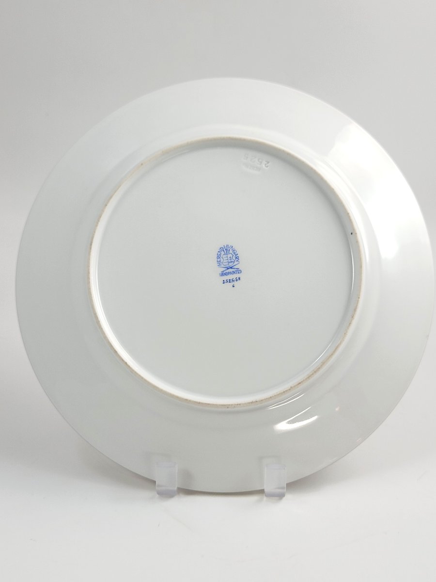 Vintage Herend Hungary “shanghai” Handpainted Porcelain Plate, Chinoiserie, 20th Century, 25.5c-photo-4