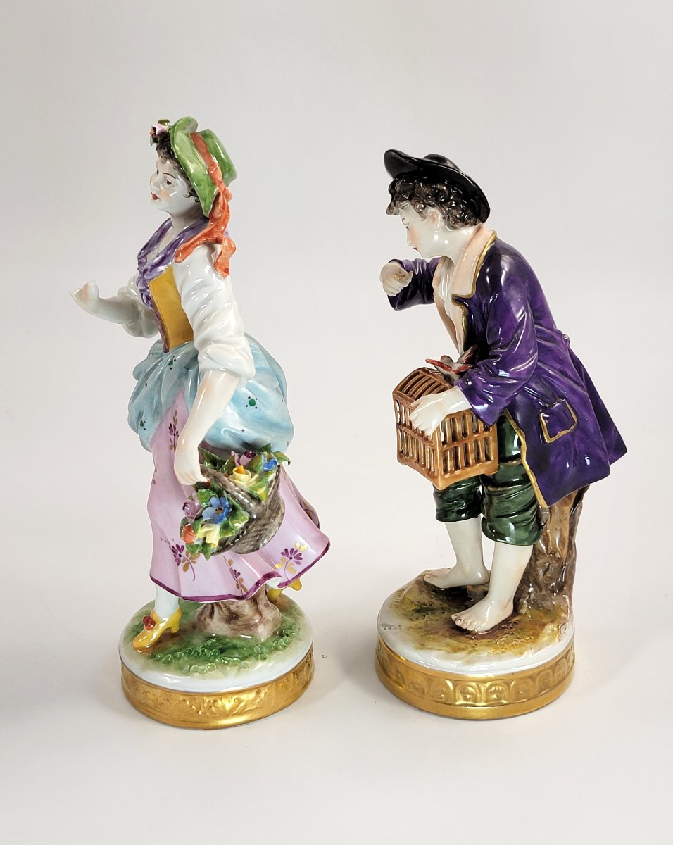 Thuringian Porcelain Figures, Oldest Volkstedt Porcelain Factory , C.1915-photo-2