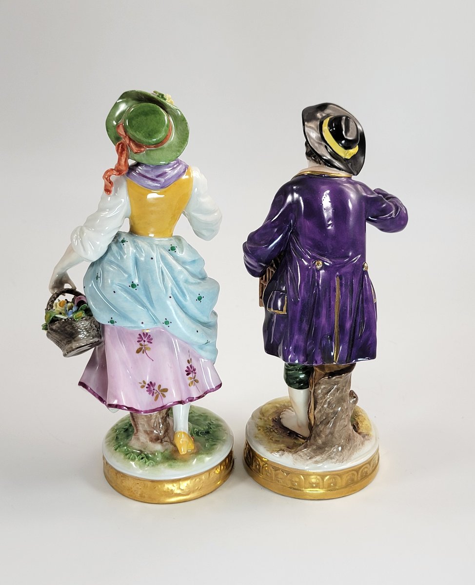 Thuringian Porcelain Figures, Oldest Volkstedt Porcelain Factory , C.1915-photo-3