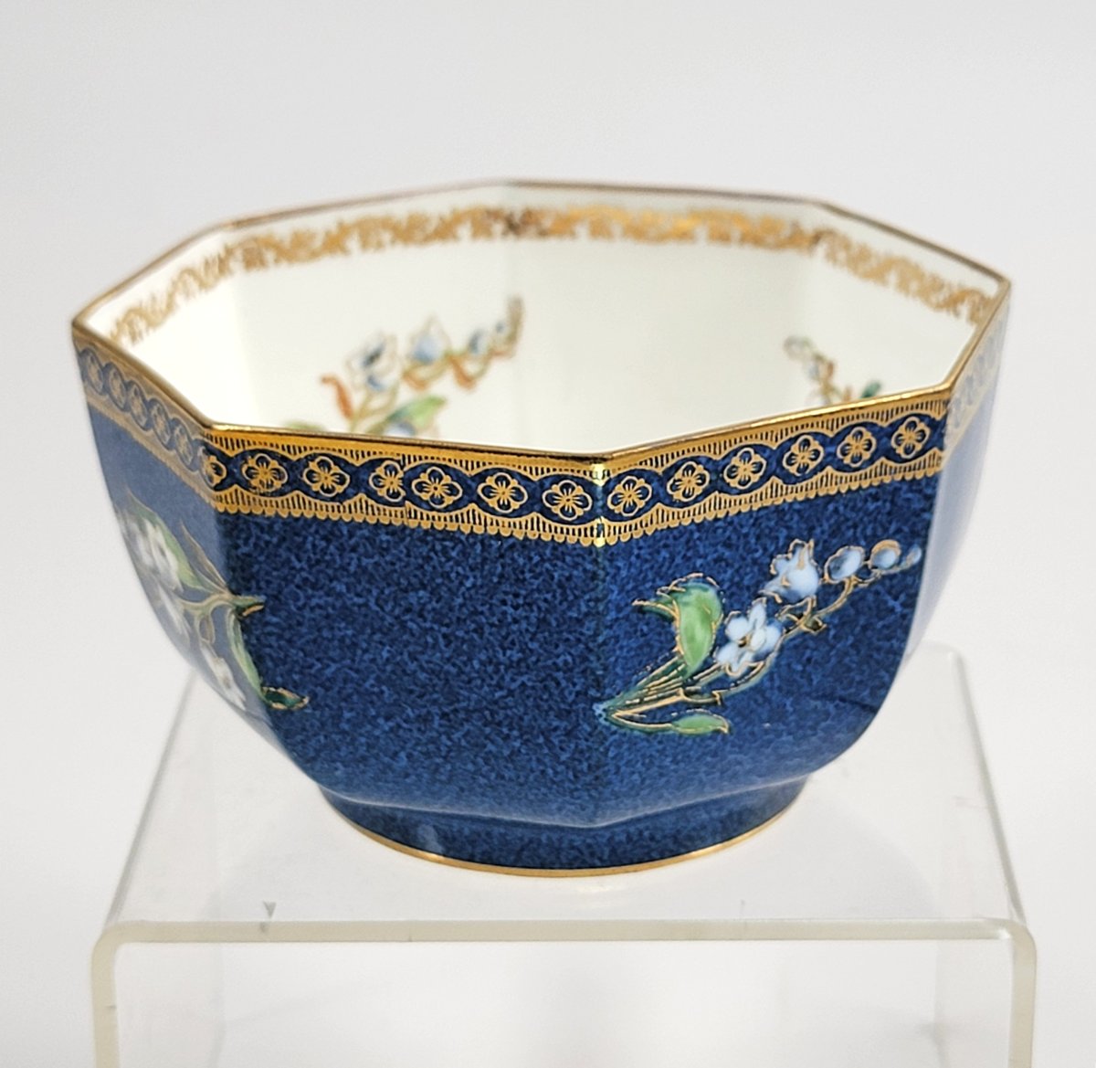 Rare Wedgwood Lustre Octagonal Bowl, Z5176, James Hodgkiss, England, Circa 1917-photo-2