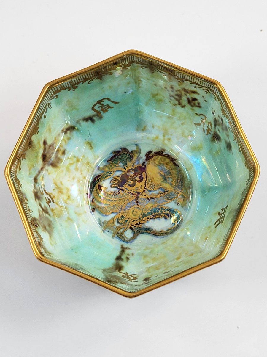 Daisy Makeig-jones, Wedgwood, Celestial Dragon Bowl, Pinky Mauve, C.1915-photo-4