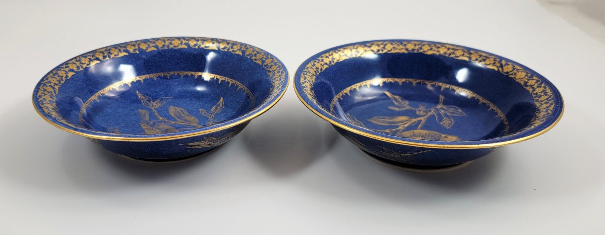 Wedgwood Lustre — Pair Of Owl Bowls By Daisy Makeig-jones, Z4564, Circa 1915-photo-2