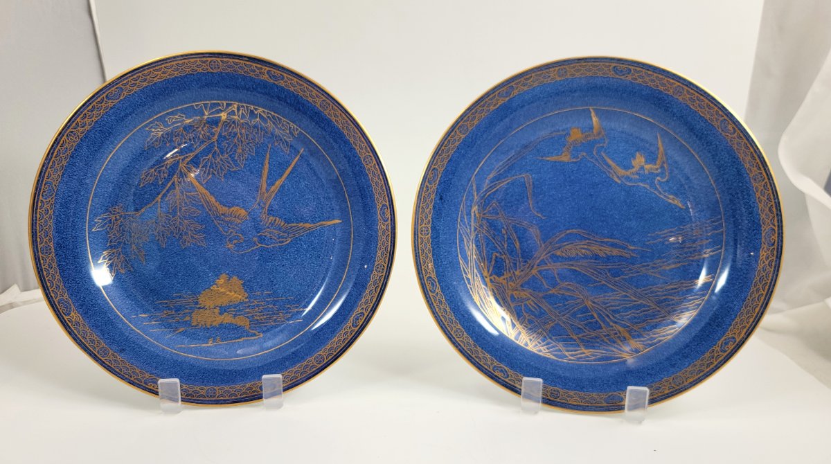 Daisy Makeig-jones Wedgwood Lustre Plates, Set Of Six-photo-5