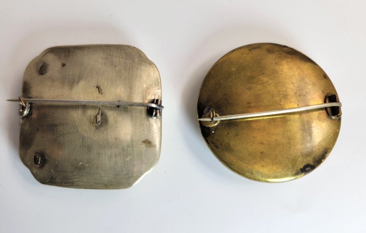Broches en émail de style Satsuma japonais, Kyoto/Yokohama, vers 1900 (paire)-photo-3