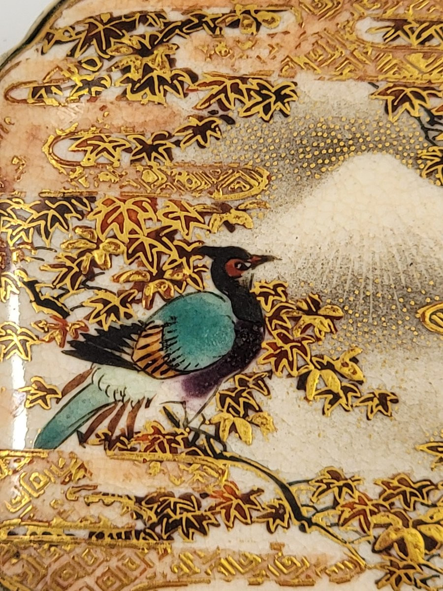 Broches en émail de style Satsuma japonais, Kyoto/Yokohama, vers 1900 (paire)-photo-5